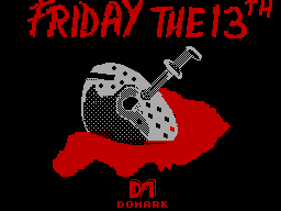 Friday the 13th title screen for ZX Spectrum